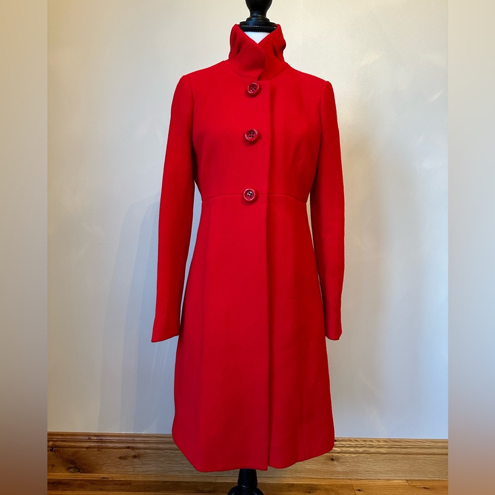 J. Crew Top Coat Size 4 Red